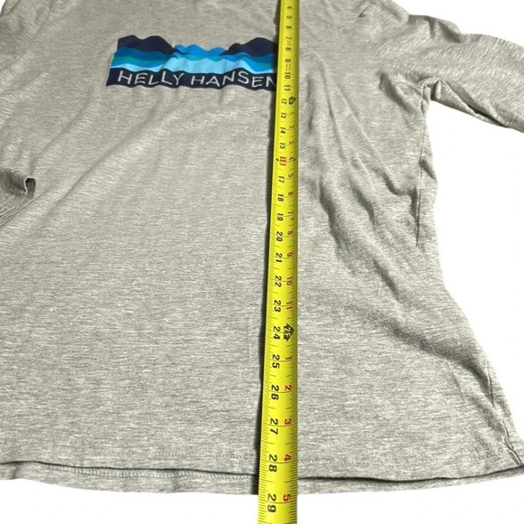 Helly Hansen top, mountain logo,light grey,long sleeve tee shirt,women large EC - Picture 9 of 12